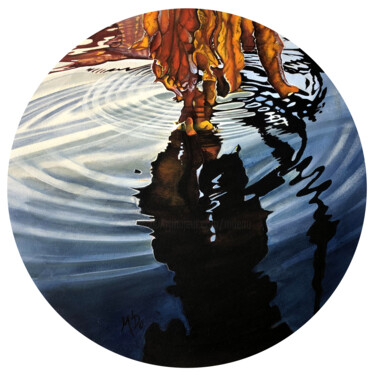 Peinture intitulée "Le cercle d'une vie" par M'Do, Œuvre d'art originale, Acrylique Monté sur Châssis en bois
