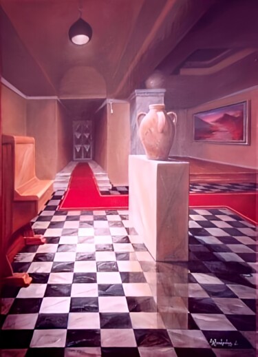 Pittura intitolato "The key" da Dimitrios Alexandridis, Opera d'arte originale, Acrilico