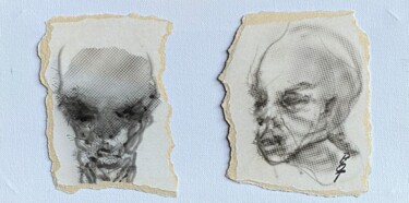 Painting titled "Sans titre 2" by Christian Piot, Original Artwork, Airbrush Mounted on Wood Stretcher frame