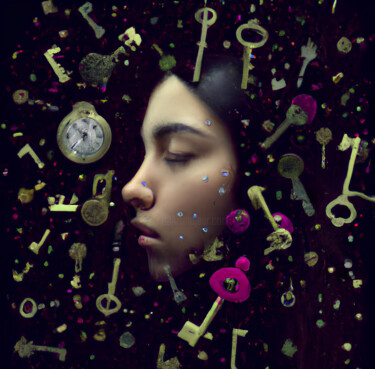 Dreamlike Portraits with Hidden Meanings Digitale Kunst mit dem Titel "Dreamlike Portraits…" von Gerard Yadav, Original-Kunstwerk, KI-generiertes Bild