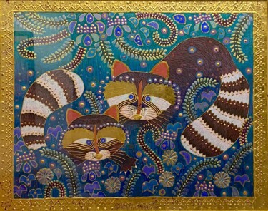 绘画 标题为“COUPLE” 由Chiori Ohnaka, 原创艺术品, 颜料 安装在artwork_cat.上