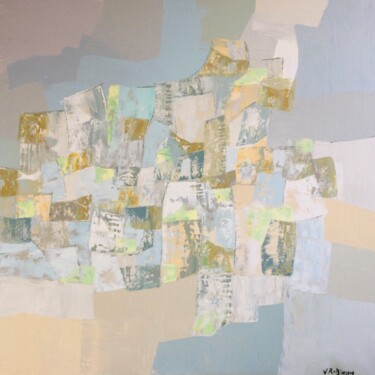 Peinture intitulée "Carré Robinson n° 1…" par Virginie Robinson, Œuvre d'art originale, Huile Monté sur Châssis en bois