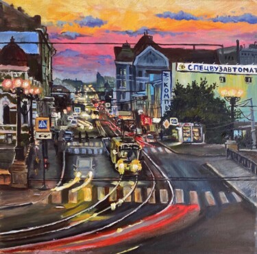 Painting titled "Kharkiv" by Valeriia Prasol, Original Artwork, Oil