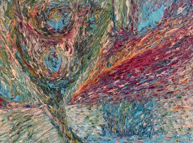 Painting titled "PSYCHEDELIC LANDSCA…" by Lautir, Original Artwork, Oil
