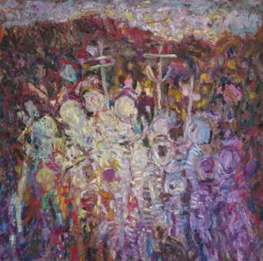 Peinture intitulée "let them hope" par Christophe Dupin, Œuvre d'art originale, Pastel