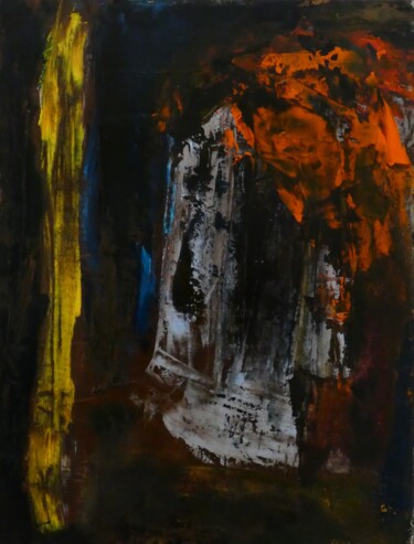 Painting titled "abstraction 8 non IA" by Michèle Van Goethem Villain (MiVaGo), Original Artwork, Oil