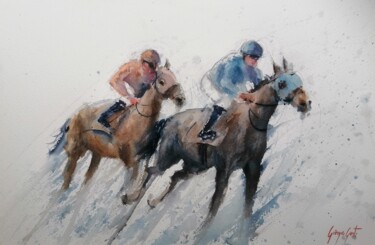 绘画 标题为“the horse race 37” 由Giorgio Gosti, 原创艺术品, 水彩