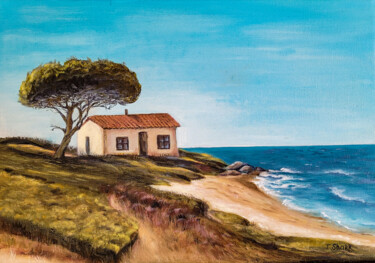 Painting titled "Seascape #11" by Tanya Shark, Original Artwork, Oil