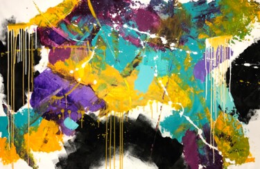 Peinture intitulée "Abstrait N°25" par Willigo, Œuvre d'art originale, Acrylique