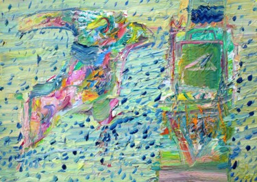 Painting titled "THE WEAR AND TEAR O…" by Lautir, Original Artwork, Oil
