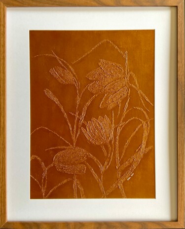 Fritillaria flower Acrylic Original Painting Painting titled "Fritillaria flower…" by Iryna Antoniuk (IRENA TONE), Original Artwork, Acrylic