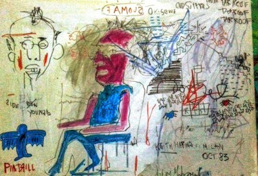 绘画 标题为“Haring and Basquiat” 由Hector O'Kanin, 原创艺术品, 丙烯
