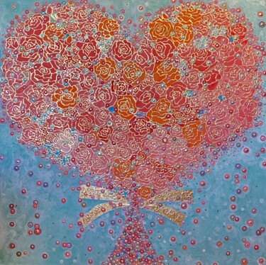 LOVE CONNECTION 绘画 标题为“LOVE CONNECTION” 由Chiori Ohnaka, 原创艺术品, 颜料 安装在artwork_cat.上