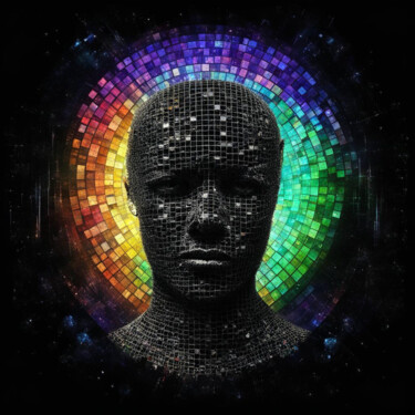 数字艺术 标题为“Face and Aura 1.7” 由Elmir Tatar, 原创艺术品, AI生成的图像