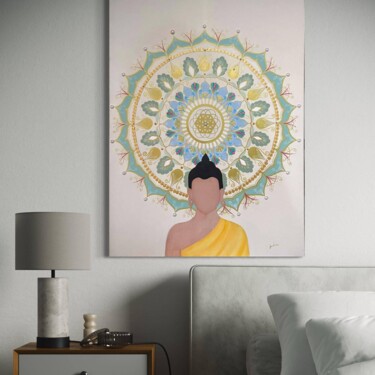 绘画 标题为“Mandala quântica No…” 由Ana Catarina De Sá, 原创艺术品, 丙烯