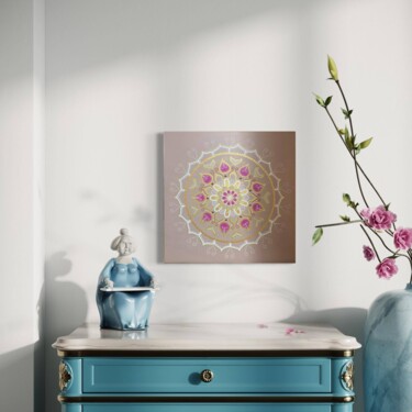 绘画 标题为“Mandala Quântica da…” 由Ana Catarina De Sá, 原创艺术品, 丙烯