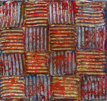 Malerei mit dem Titel "BOHO 10" von Mascha Chelius, Original-Kunstwerk, Acryl Auf Keilrahmen aus Holz montiert