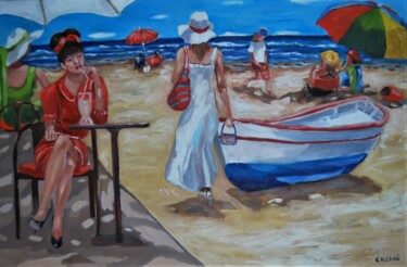 Painting titled "la horchata" by Reme, Original Artwork, Oil