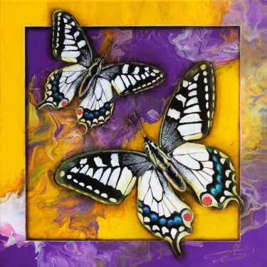 Painting titled "Flutterframe" by Daniil Chernenko, Original Artwork, Acrylic