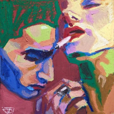 "Convoitise" başlıklı Tablo G. Carta tarafından, Orijinal sanat, Pastel Karton üzerine monte edilmiş