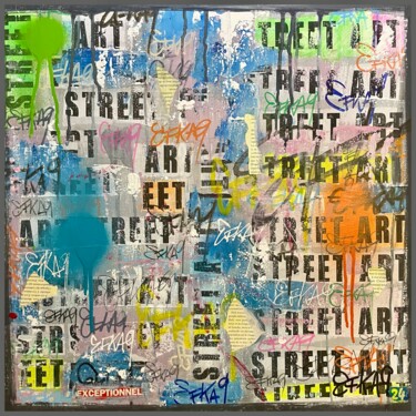 绘画 标题为“Street Art 2 by EFK…” 由Efka9, 原创艺术品, 丙烯 安装在木质担架架上