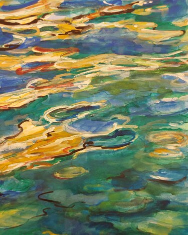제목이 "Spiegelungen im Meer"인 미술작품 Angelika Scheibler로, 원작, 구아슈