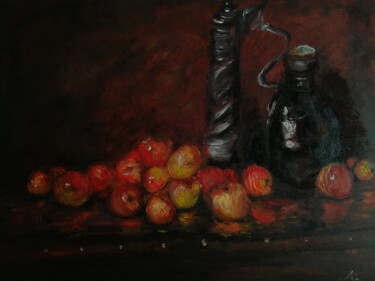 绘画 标题为“Nature Morte avec d…” 由Amazeigh Bouzékri, 原创艺术品, 油