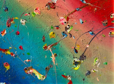 Peinture intitulée "Rencontre" par Gilbert Morales, Œuvre d'art originale, Acrylique Monté sur Châssis en bois