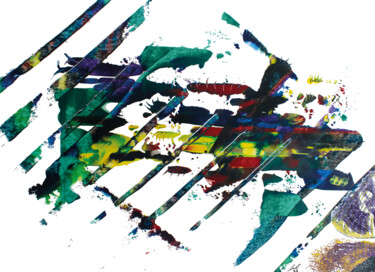 「Fusion & Confusion」というタイトルの絵画 Manuel Backerによって, オリジナルのアートワーク, アクリル