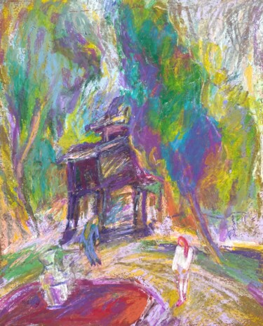 图画 标题为“Fountain” 由Natasha Kiryushkina, 原创艺术品, 粉彩