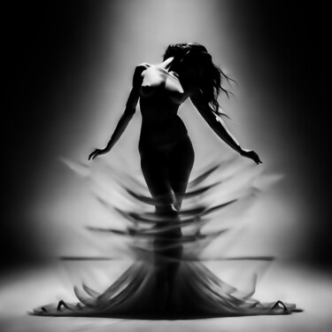 数字艺术 标题为“DANCE” 由Josep Domènech, 原创艺术品, AI生成的图像 安装在纸板上