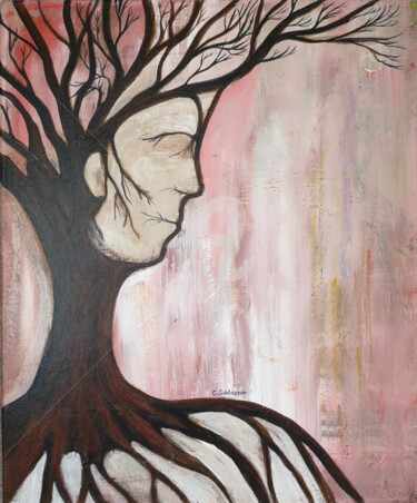 Baumwesen Acryl/LW 50x60 J2007 Schlapper Cäcilia Painting titled "Baumwesen Acryl/LW…" by Cäcilia Schlapper, Original Artwork, Acrylic Mounted on Wood Stretcher frame