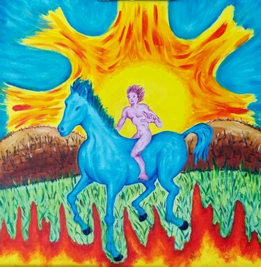 "Ange de feu" başlıklı Tablo Sonia Verin tarafından, Orijinal sanat, Petrol