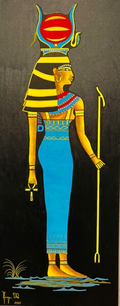 绘画 标题为“Hathor” 由Rosalba Rosesart, 原创艺术品, 丙烯