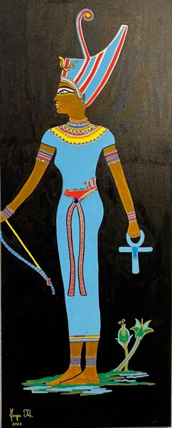 Pittura intitolato "Maat" da Rosalba Rosesart, Opera d'arte originale, Acrilico Montato su Pannello di legno