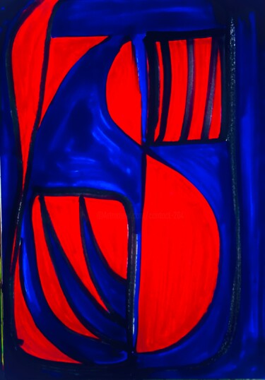 图画 标题为“Blue sails at sunset” 由Greg Powell, 原创艺术品, 标记
