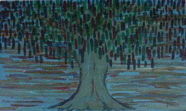 Peinture intitulée "Verger" par Jeanpierre Allano, Œuvre d'art originale, Acrylique