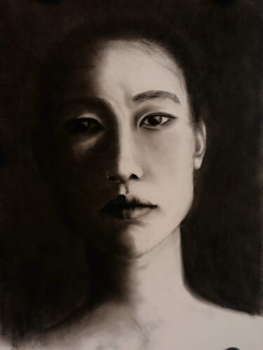 图画 标题为“Woman 628” 由Yevheniia Shcherbina, 原创艺术品, 木炭