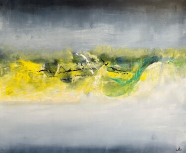 Painting titled "Les déferlantes" by Alain Uro, Original Artwork, Acrylic