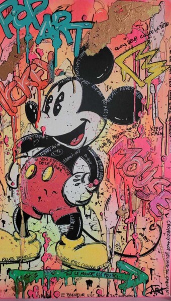 Mickey POP Arthugo "Mickey POP Arthugo" başlıklı Tablo Art Hugo tarafından, Orijinal sanat, Akrilik