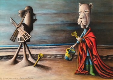 Peinture intitulée "Le Grain de Sable" par Emmanuelle Pellet, Œuvre d'art originale, Acrylique Monté sur Carton