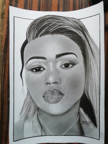 Dessin intitulée "Portrait" par Jerms Smart Art, Œuvre d'art originale, Crayon