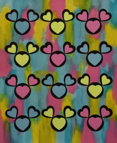 Pastel Mice Printmaking titled "Pastel Mice" by Małgorzata Wartołowicz (Margot Sophie), Original Artwork, Digital Print