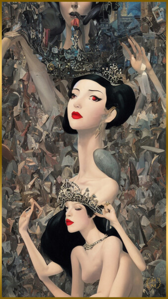 数字艺术 标题为“HEL MORT's Diva Sea…” 由Hel Mort, 原创艺术品, 油 安装在铝上