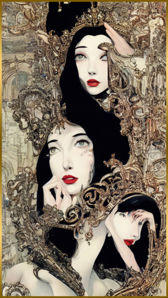 数字艺术 标题为“HEL MORT's Diva Sea…” 由Hel Mort, 原创艺术品, 油 安装在铝上