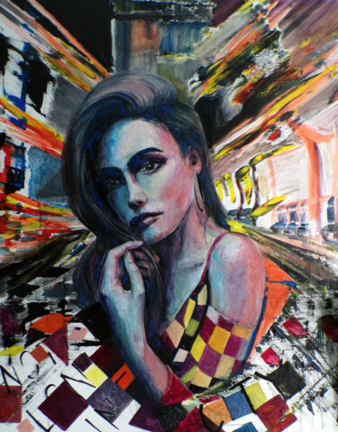 绘画 标题为“Hesitation” 由Katarzyna M. Rymarz, 原创艺术品, 油