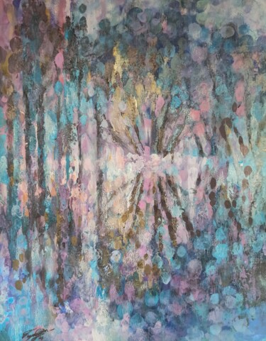 Pittura intitolato "Золотые сумерки" da Irina Gubarevich, Opera d'arte originale, Acrilico