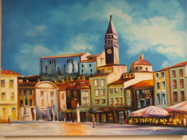 绘画 标题为“Piazza del Popolo” 由Henk Soet, 原创艺术品, 丙烯