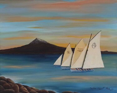 Pintura intitulada "BOM TEMPO NO CANAL" por Sofia Sant´Ana, Obras de arte originais, Acrílico Montado em Armação em madeira