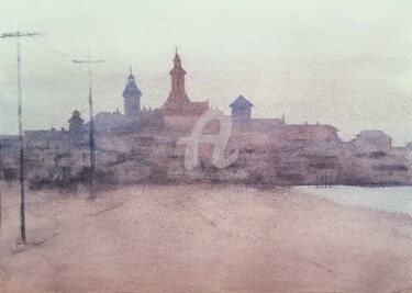 Pintura titulada "Efecto neblina" por Benilde, Obra de arte original, Acuarela